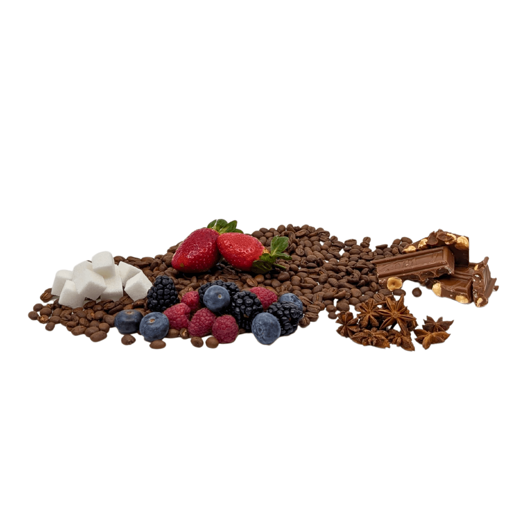 Tasting notes for Purzelbaum small batch freshly roasted coffee. Mixed spice, berries, nut chocolate, sugar and strawberries. Coffee roasted by Mad About Beans
